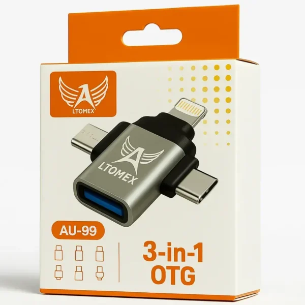 Adaptador OTG 3x1 USB 3.0 universal