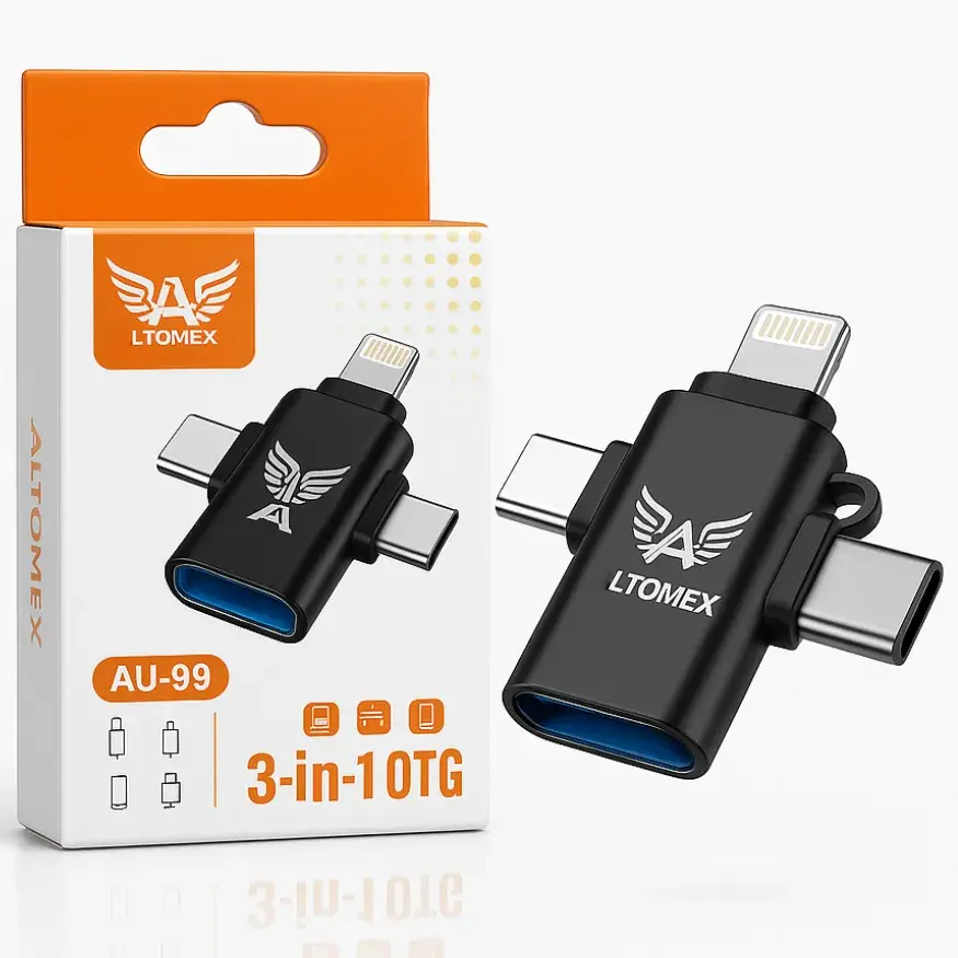 Adaptador OTG 3x1 USB 3.0 universal