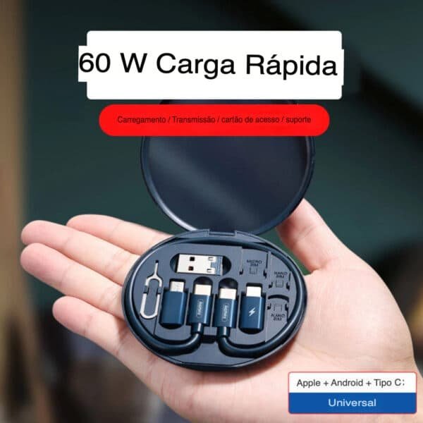 Kit Adaptador 6x1 + Suporte Celular Universal Ajustável - Imagem 3