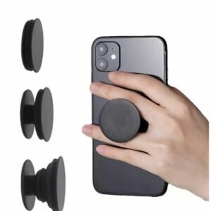 Suporte de Dedo para Celular Preto | Segurança Anti-Queda